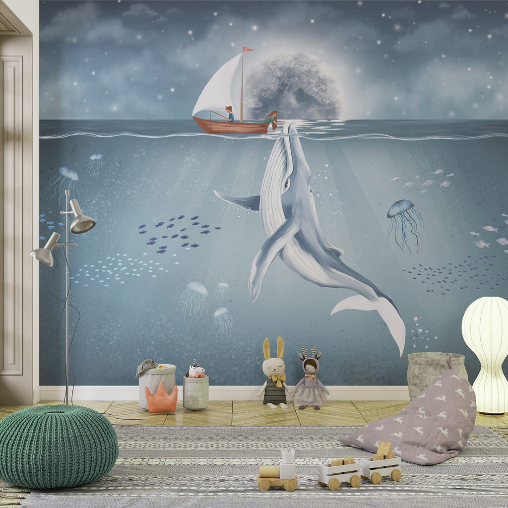 Whale swimming in the water Whale swimming in the water