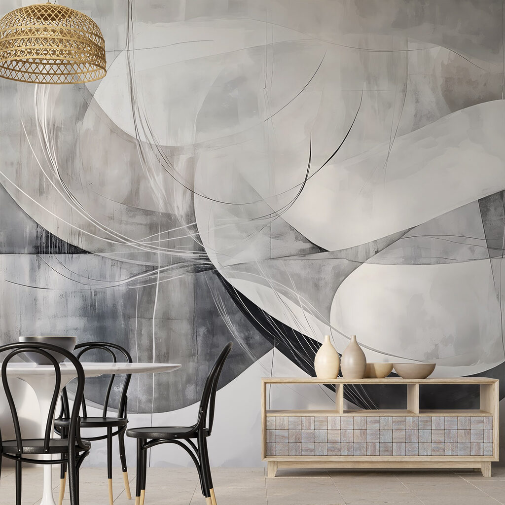 Grey and white art Grey and white art