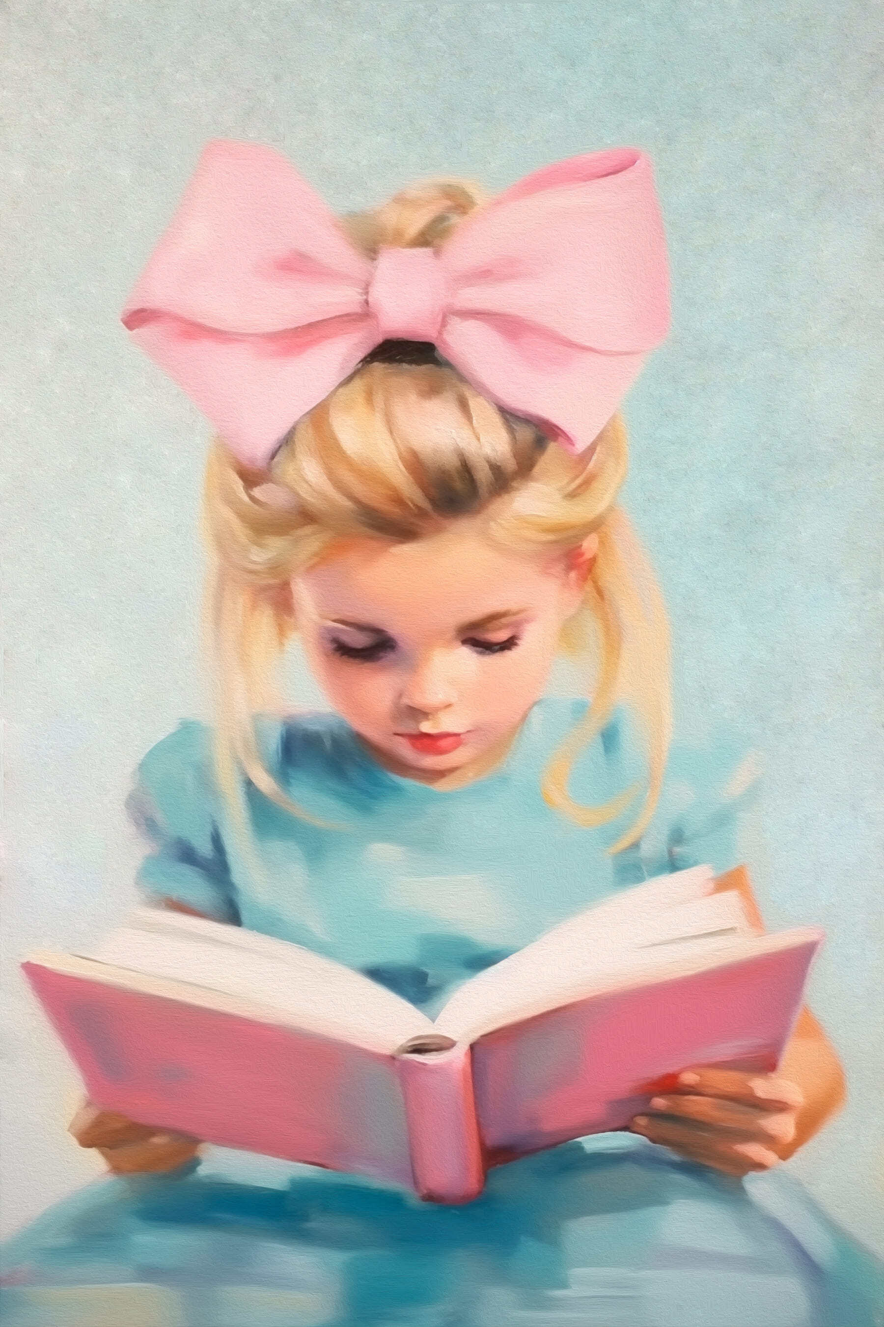 Girl reading a book