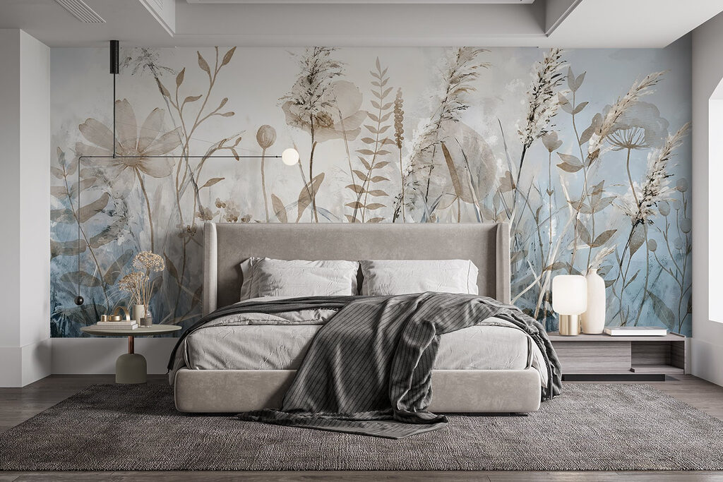 Painting of flowers and plants