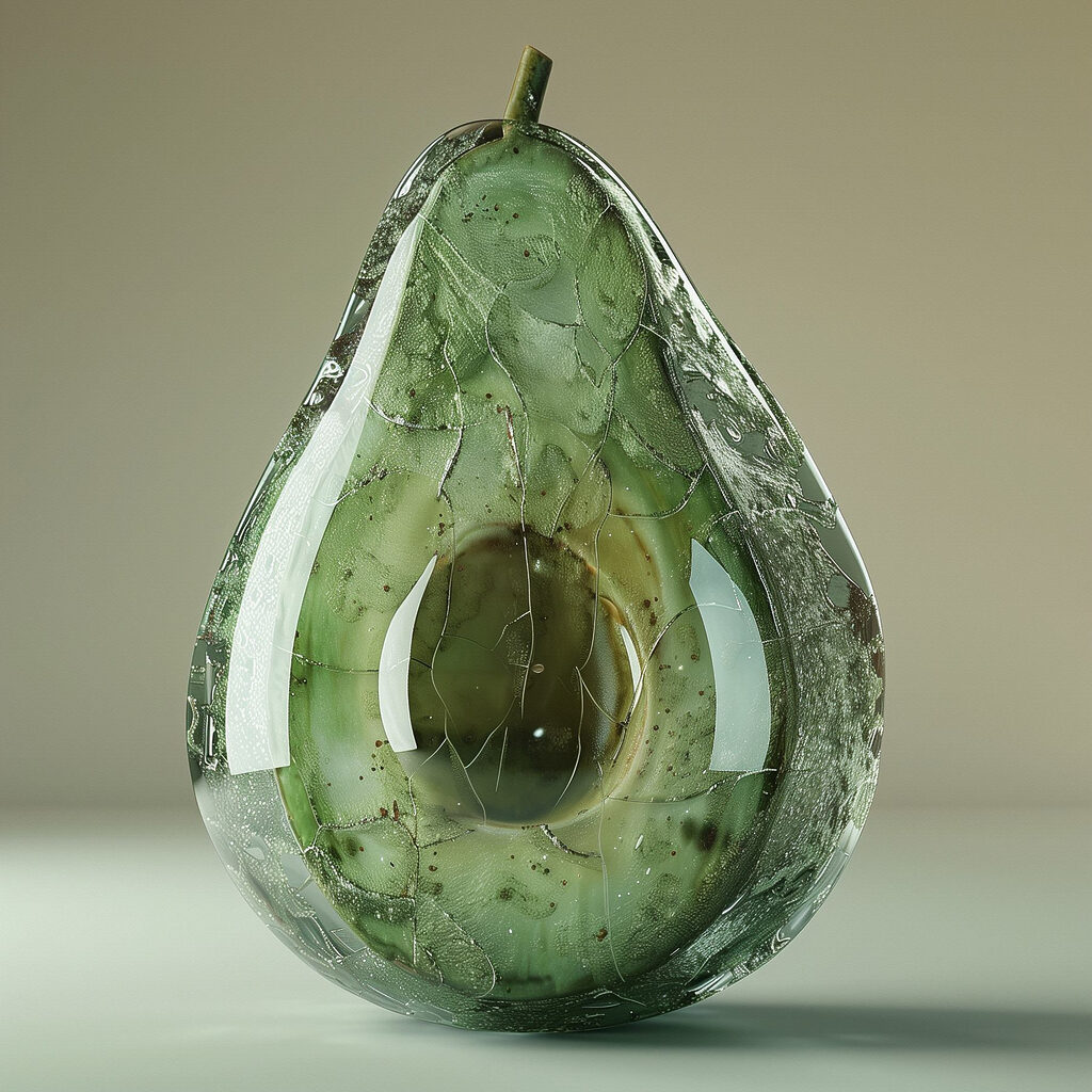 Artistic interpretation of a ripe avocado Artistic interpretation of a ripe avocado