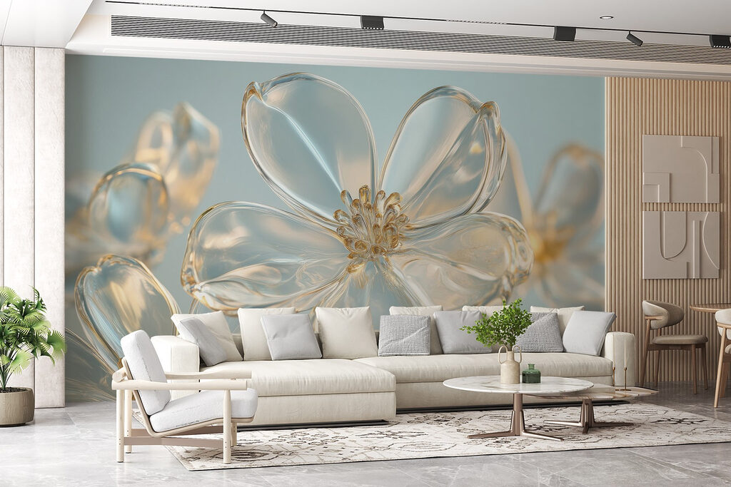 Delicate flowers in soft hues