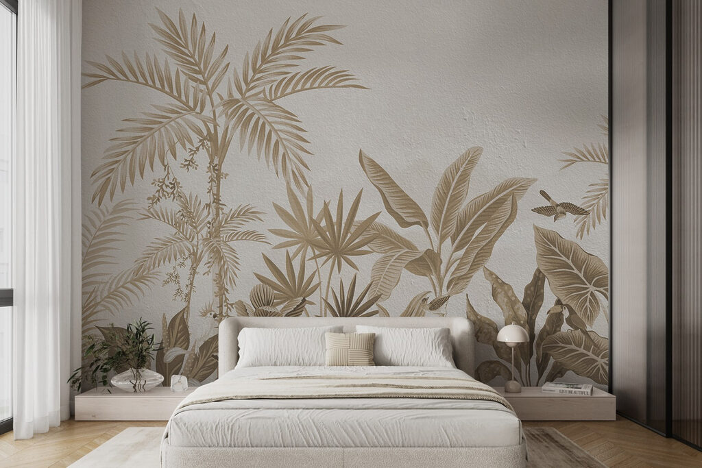 Wallpaper with plants and leaves Wallpaper with plants and leaves