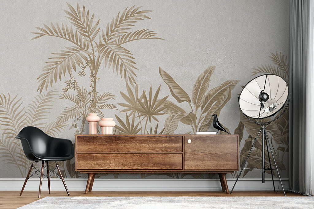 Wallpaper with plants and leaves Wallpaper with plants and leaves