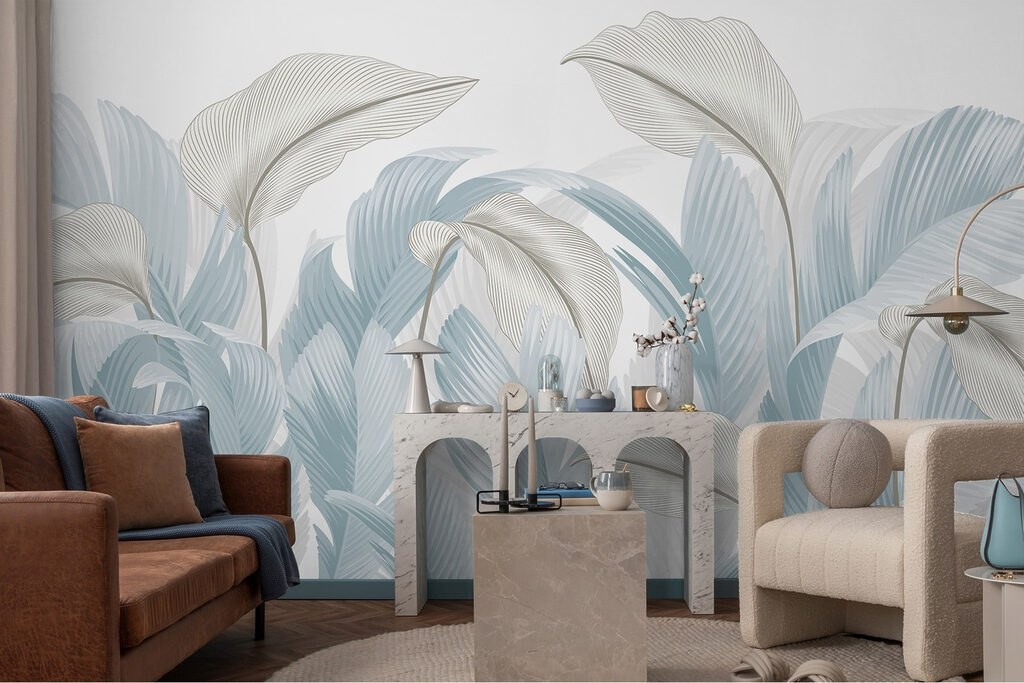 Gentle hues of tropical leaves