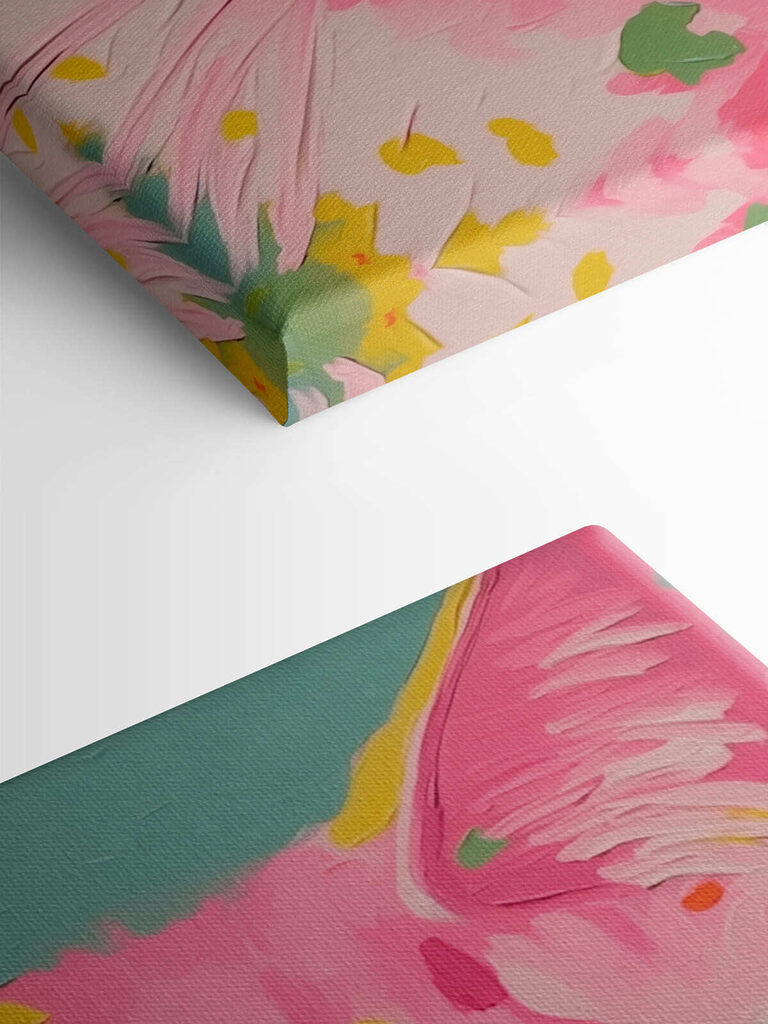 Painting of a cat with flowers on it Painting of a cat with flowers on it