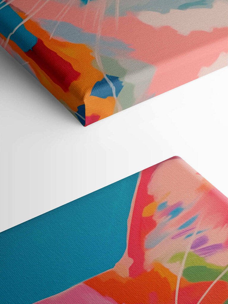 Colorful cat painting