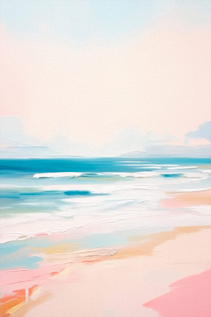 Beach with waves and sand Beach with waves and sand