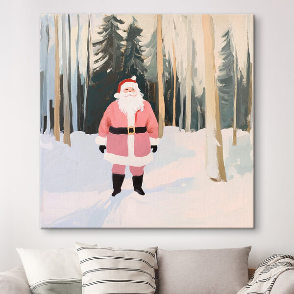 Maľba Santa Clausa na snehu Maľba Santa Clausa na snehu