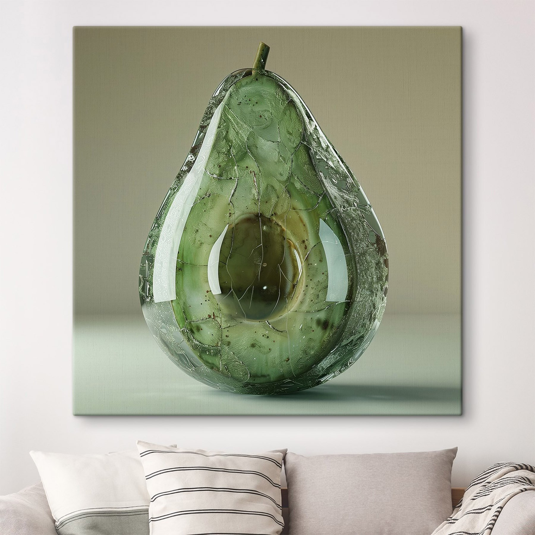 Artistic interpretation of a ripe avocado Artistic interpretation of a ripe avocado