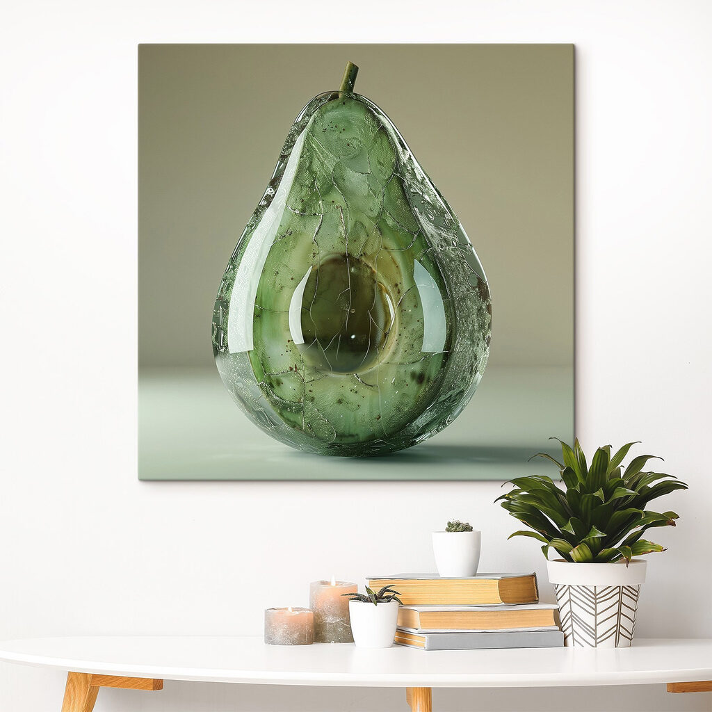 Artistic interpretation of a ripe avocado Artistic interpretation of a ripe avocado