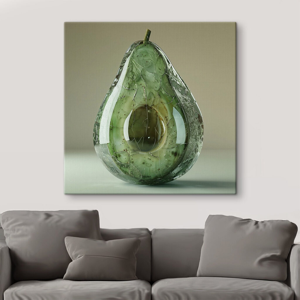 Artistic interpretation of a ripe avocado Artistic interpretation of a ripe avocado