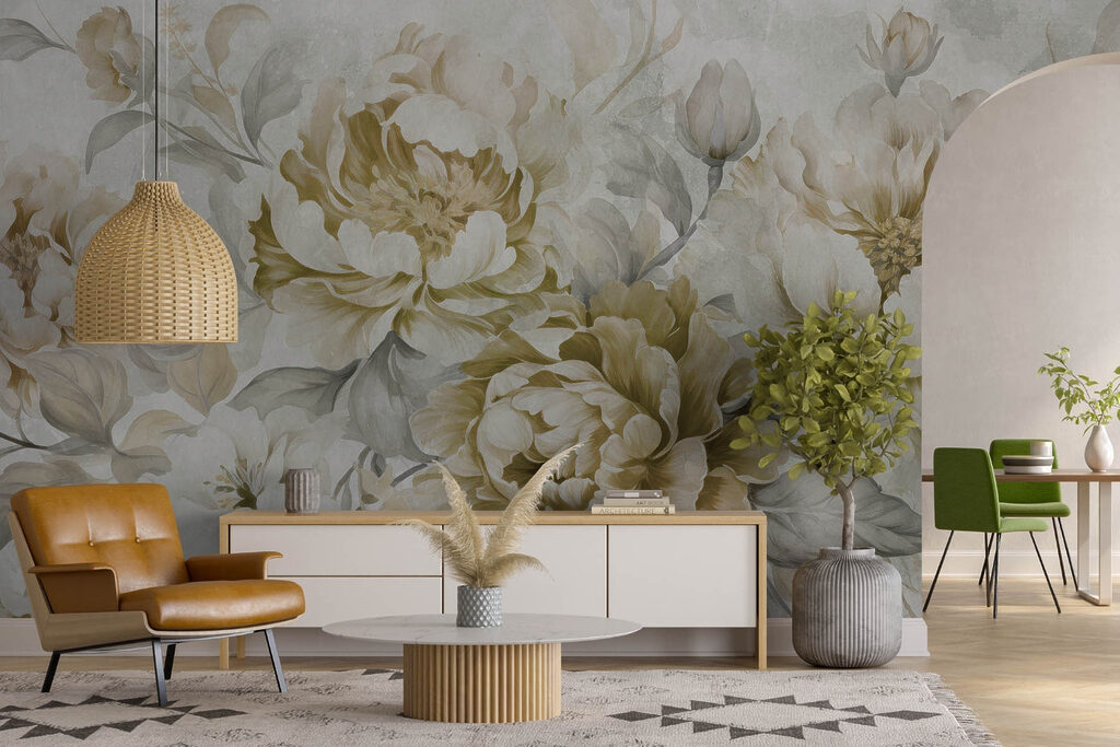Soft floral elegance in muted tones Soft floral elegance in muted tones