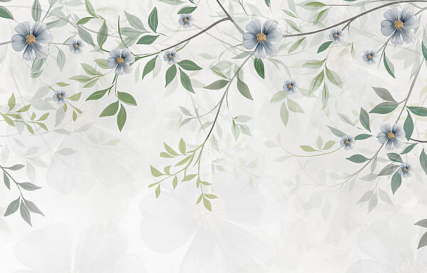 Painting of flowers and leaves Painting of flowers and leaves