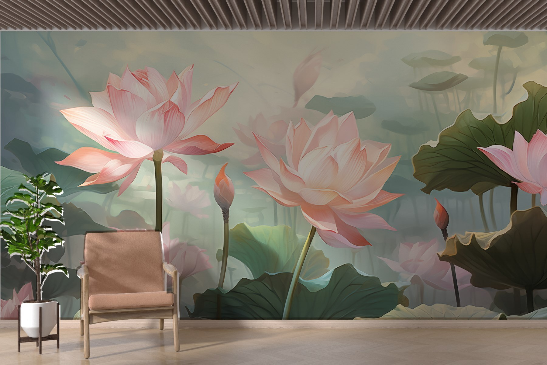 Group of pink flowers with green leaves Group of pink flowers with green leaves