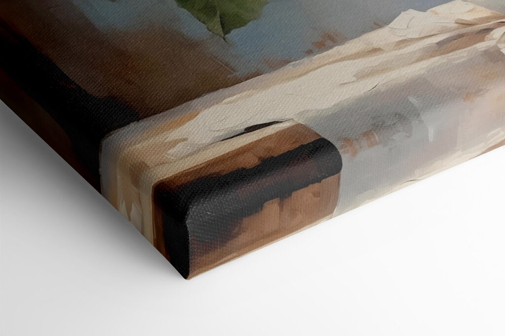 Painting of white flowers in a vase Painting of white flowers in a vase