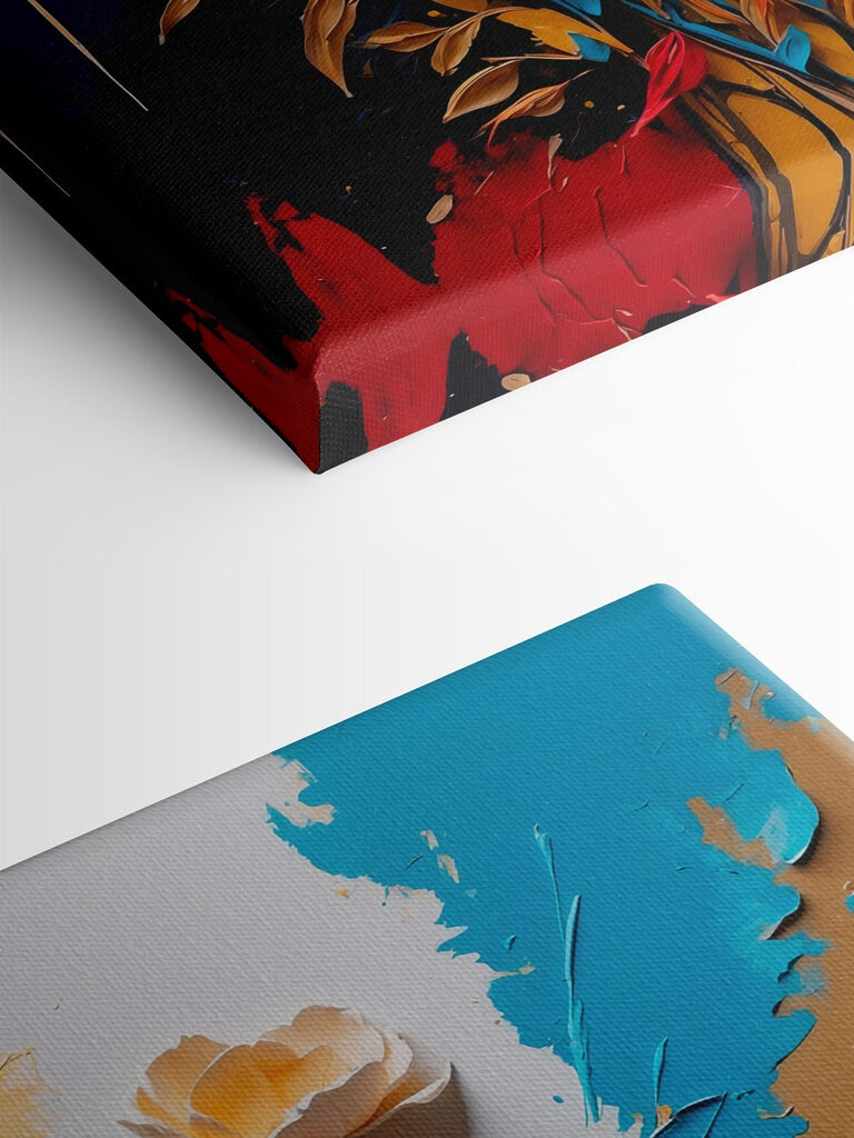 Painting of flowers and leaves Painting of flowers and leaves