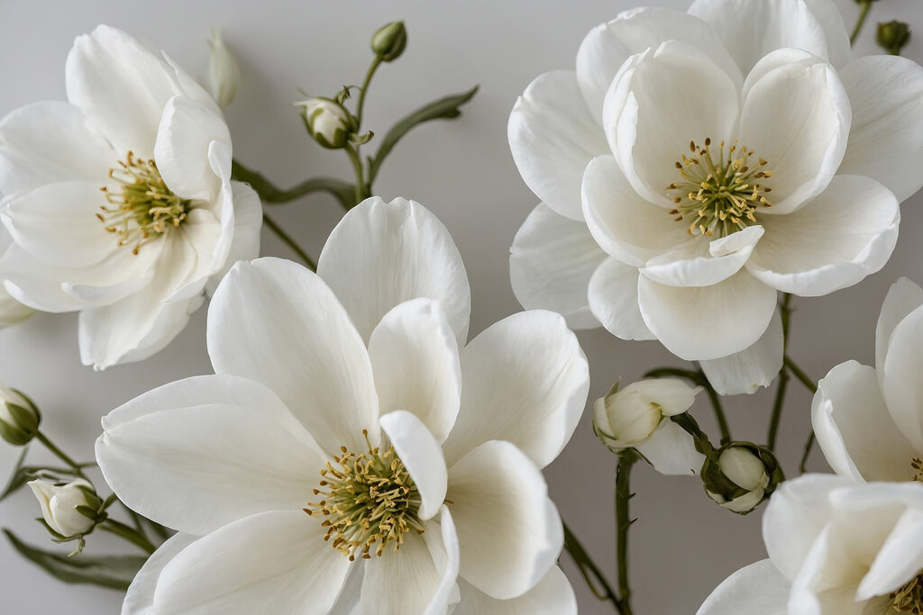 Group of white flowers