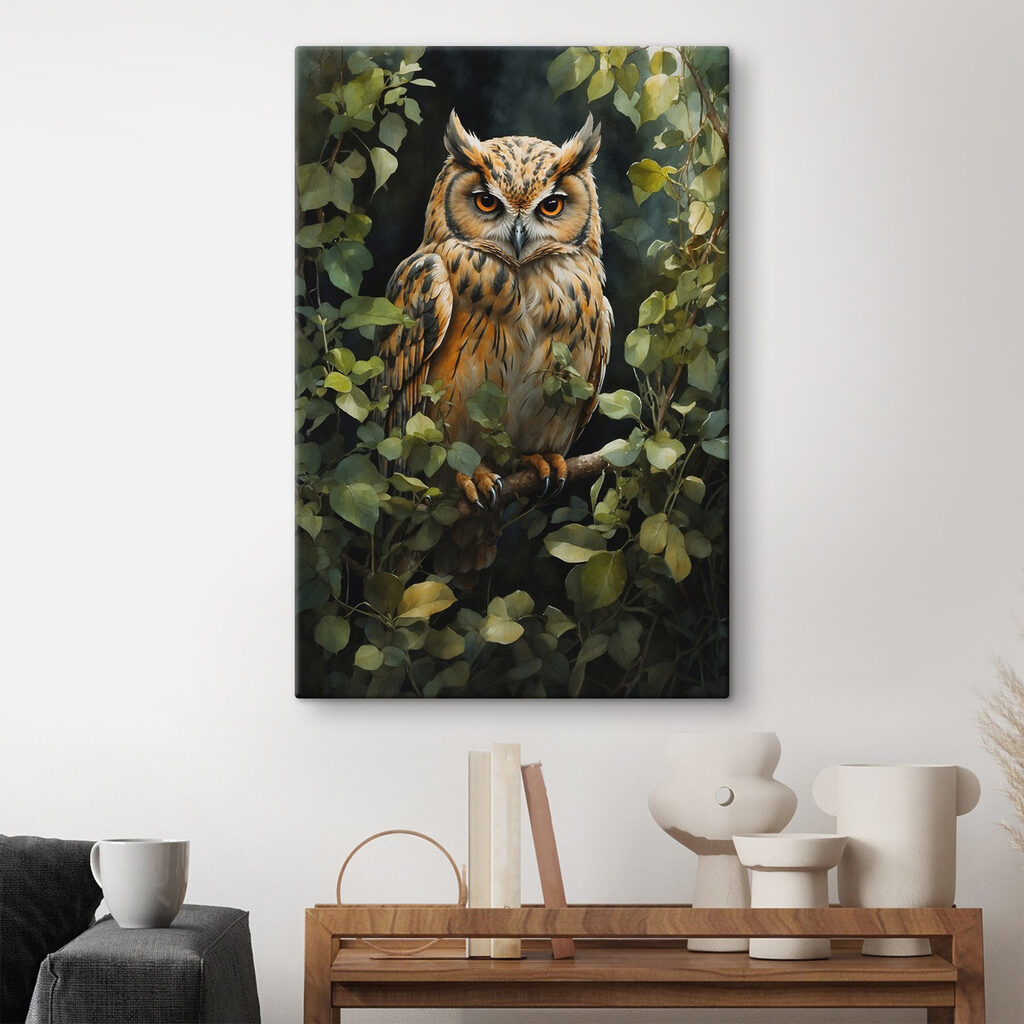 An owl sitting on a branch An owl sitting on a branch