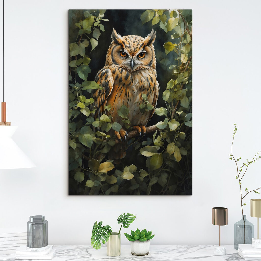 An owl sitting on a branch An owl sitting on a branch