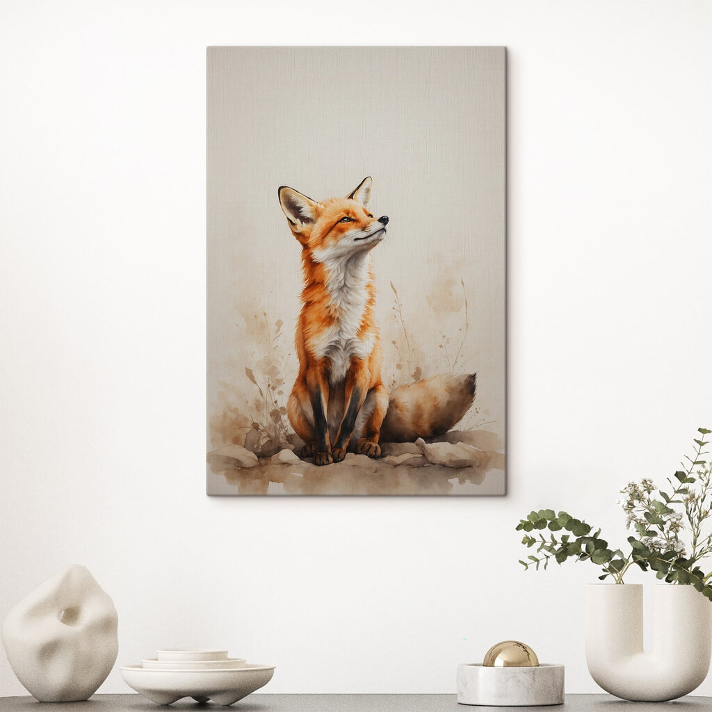 Painting of a fox