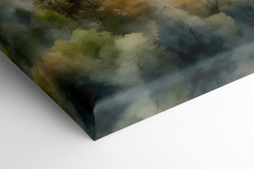 Watercolor painting of mountains and trees Watercolor painting of mountains and trees