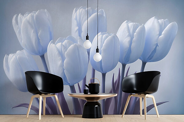 Skupina bielych tulipánov Skupina bielych tulipánov