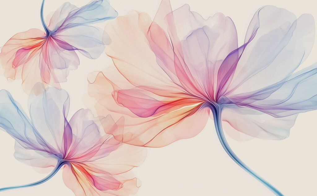 Delicate petals in soft hues