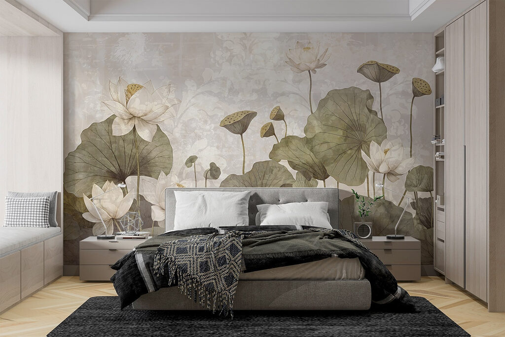 Delicate flowers in serene harmony