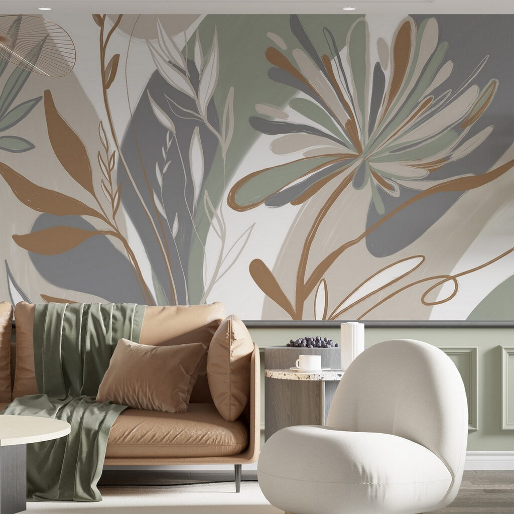 Nature-inspired abstract floral design