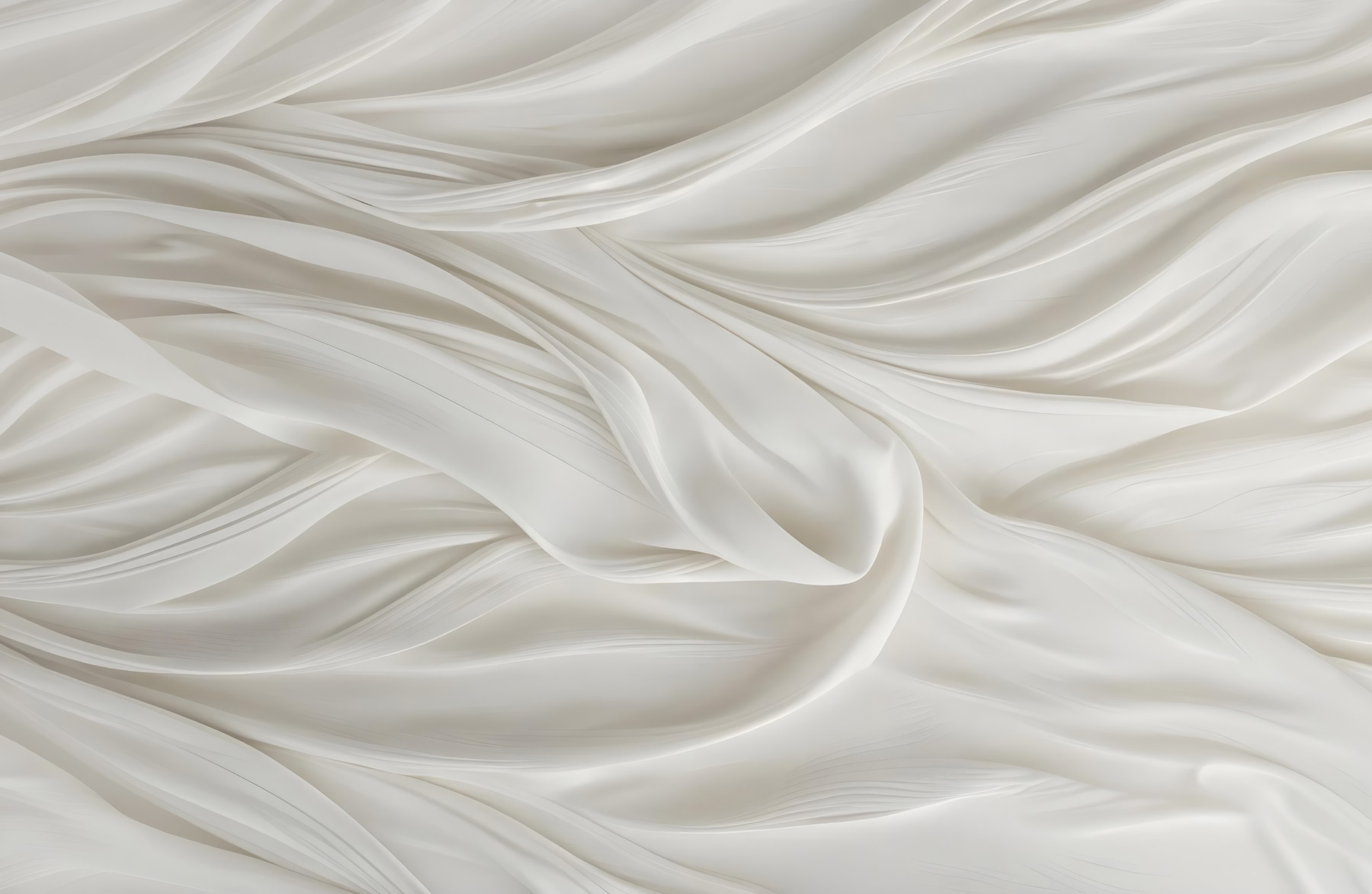White fabric with folds