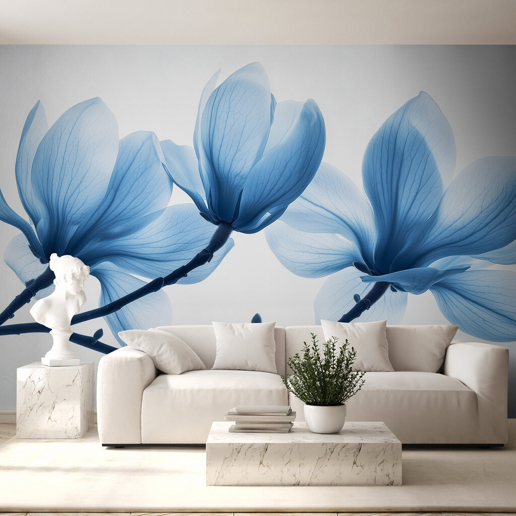 Delicate blue petals in gentle bloom Delicate blue petals in gentle bloom