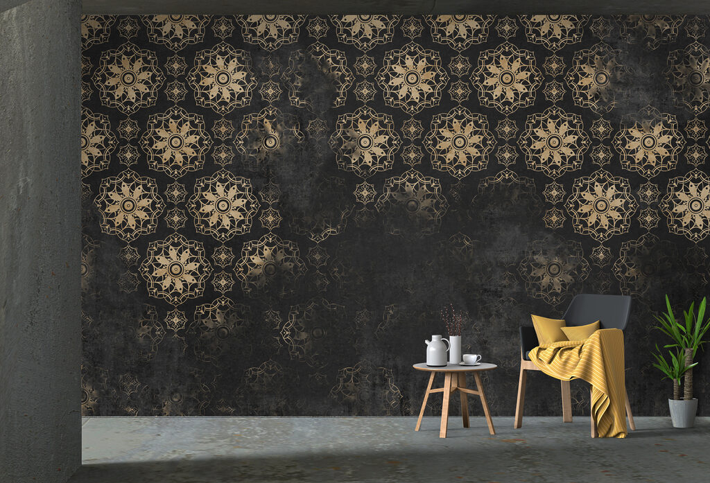 Intricate patterns on a dark background Intricate patterns on a dark background