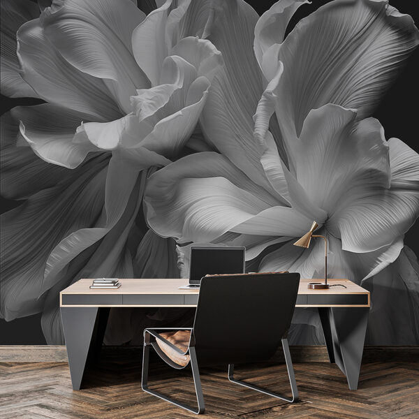 Floral elegance in monochrome hues