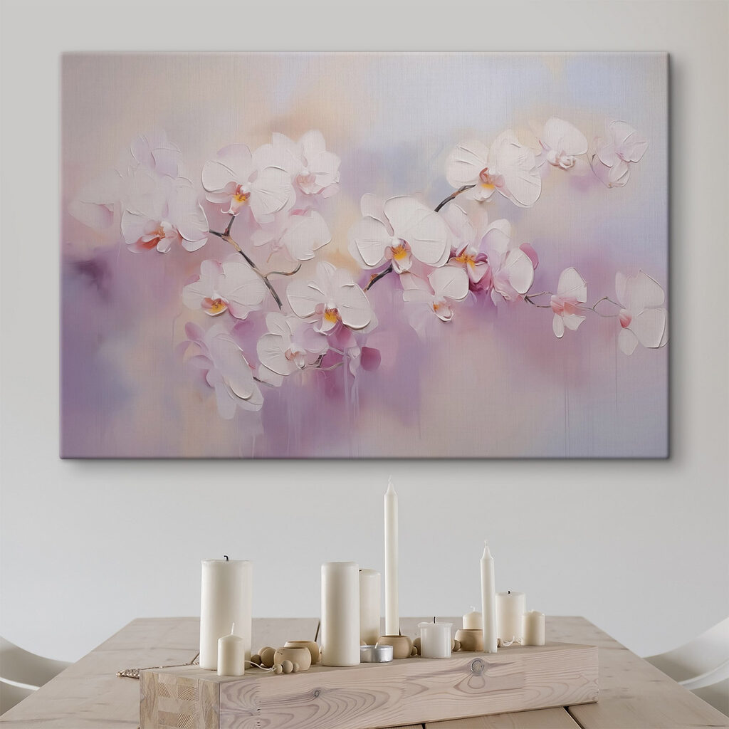 Painting of white flowers Painting of white flowers