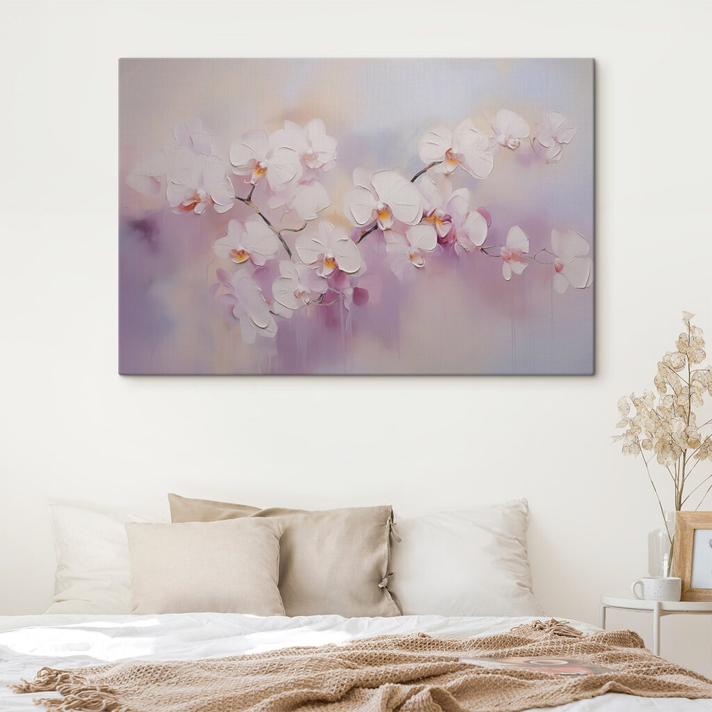 Painting of white flowers Painting of white flowers