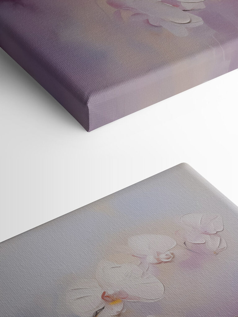 Painting of white flowers Painting of white flowers