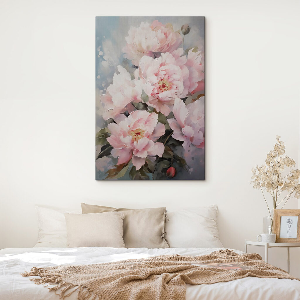 Painting of pink flowers