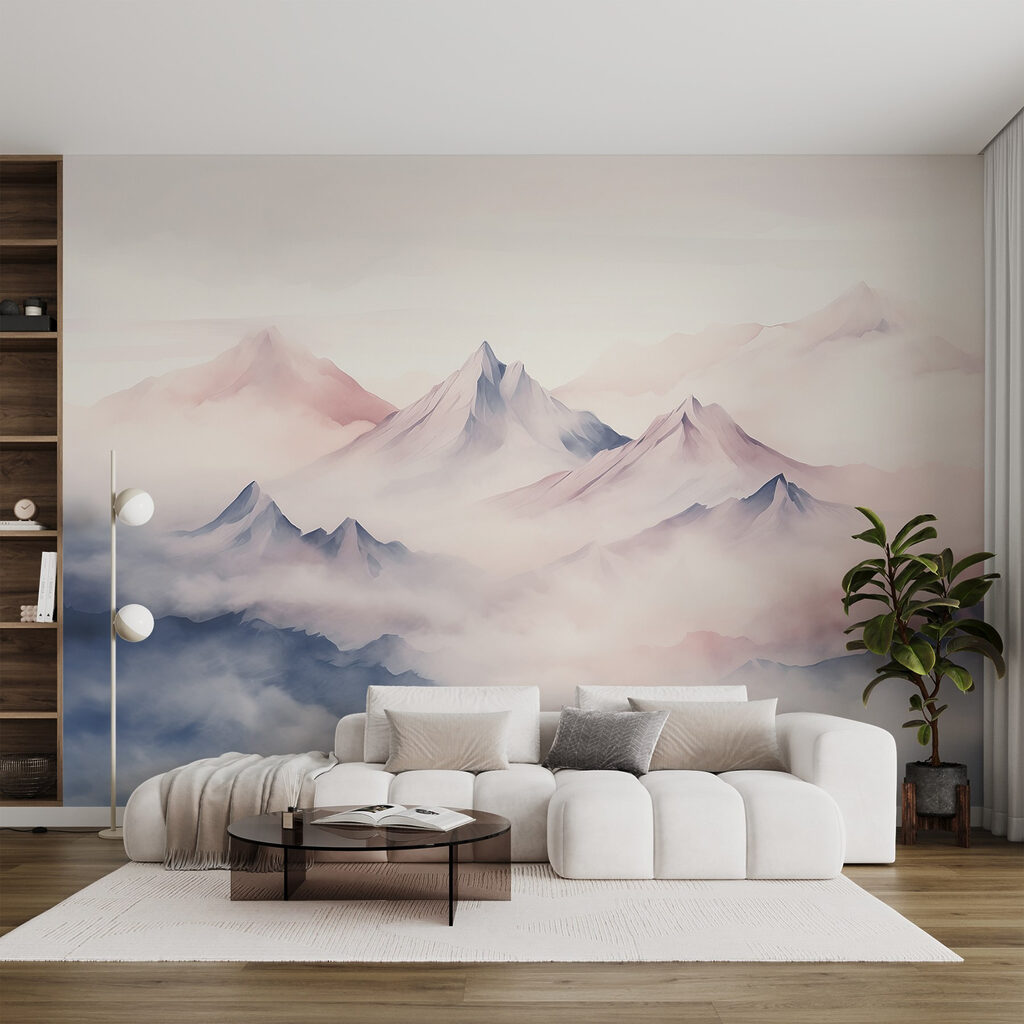 Mountain range with clouds Mountain range with clouds