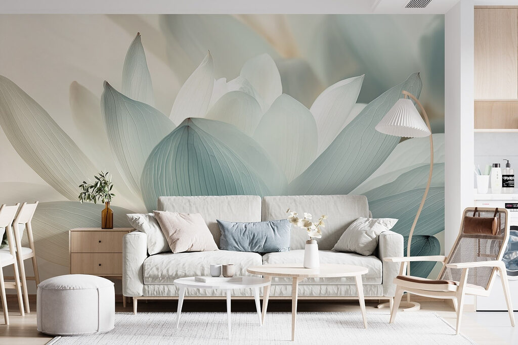 Delicate petals in soft pastel hues