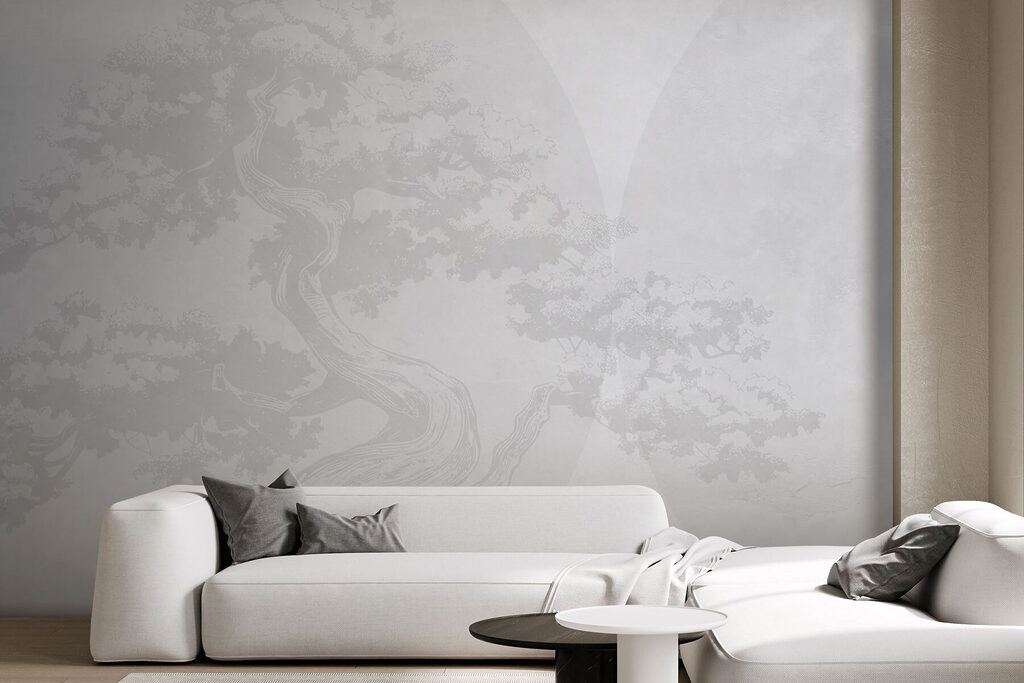 Tree with a curved trunk Tree with a curved trunk