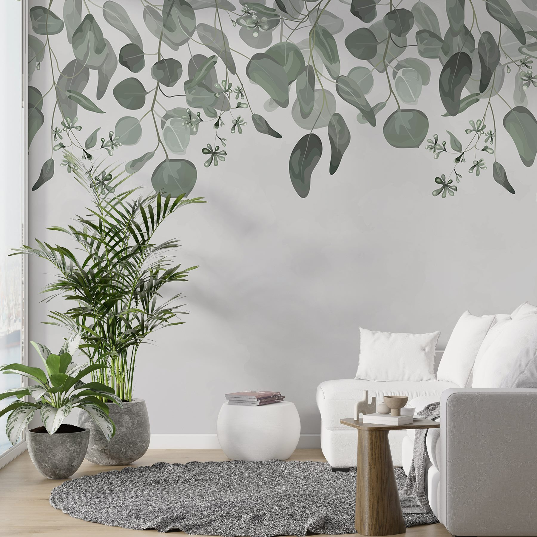 Delicate leaves framing a soft backdrop Delicate leaves framing a soft backdrop