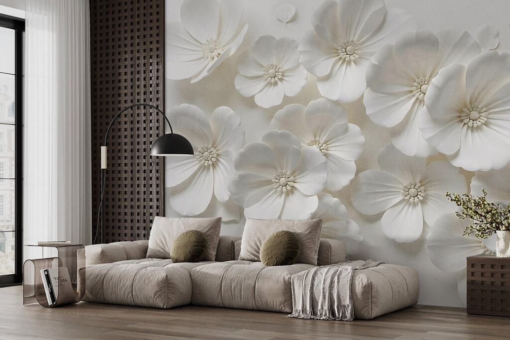 Group of white flowers Group of white flowers