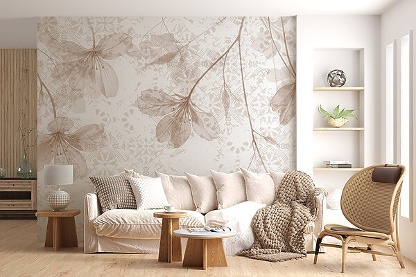 Delicate flowers in soft hues