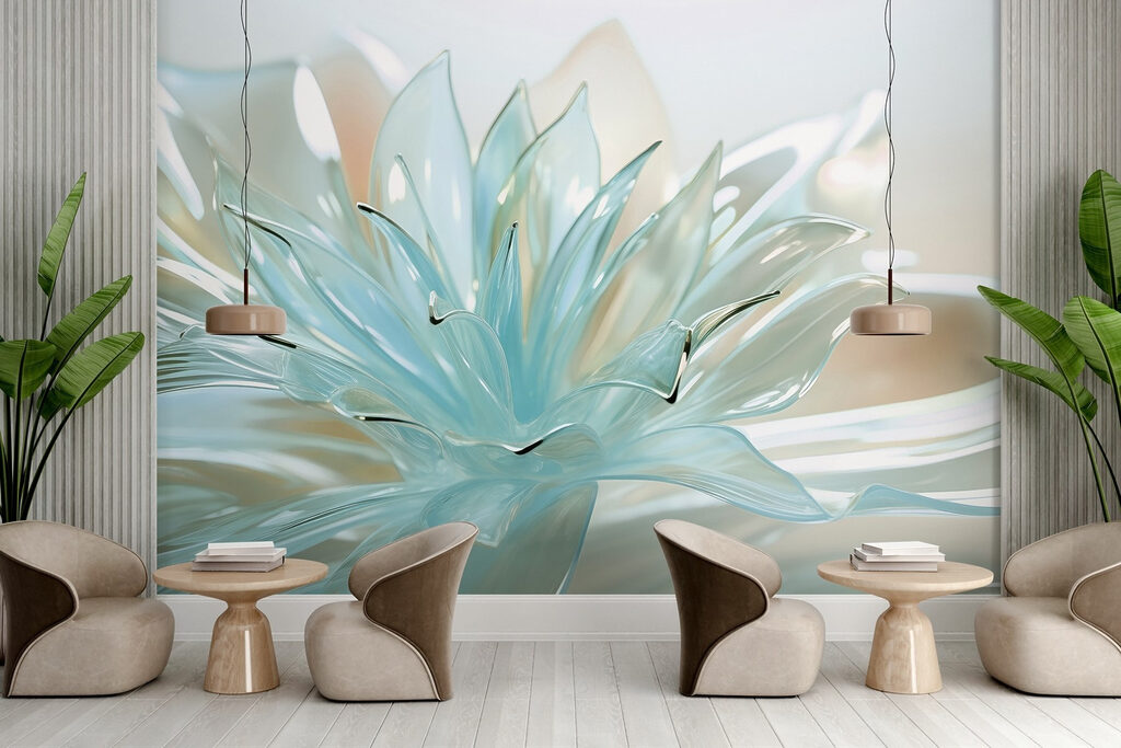 Delicate translucent floral design