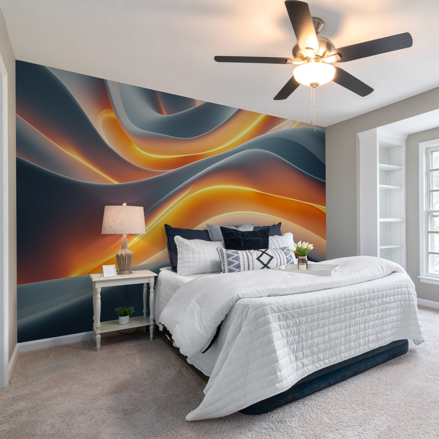 Flowing waves of soft color Flowing waves of soft color