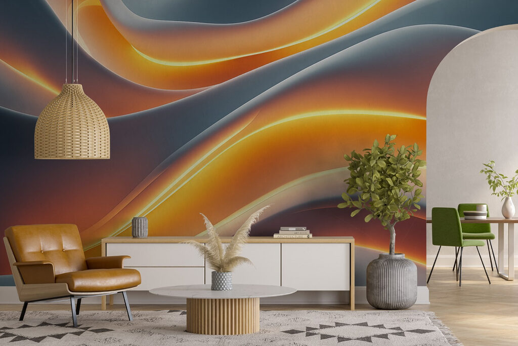 Flowing waves of soft color Flowing waves of soft color