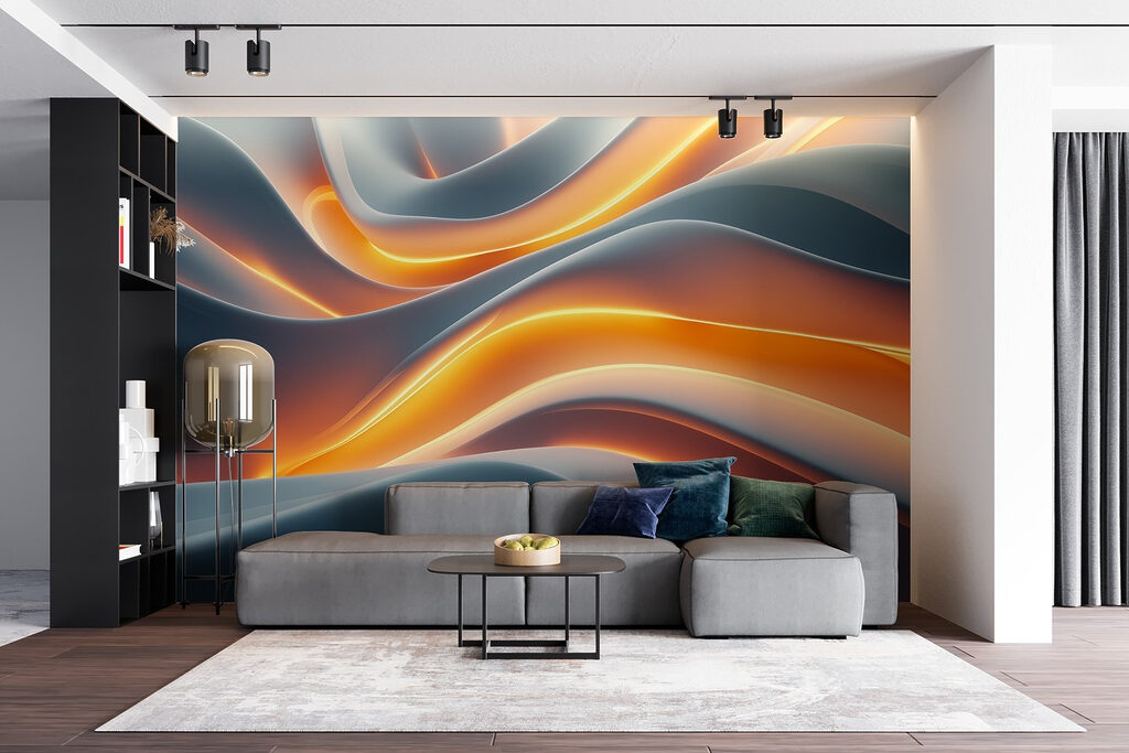 Flowing waves of soft color Flowing waves of soft color