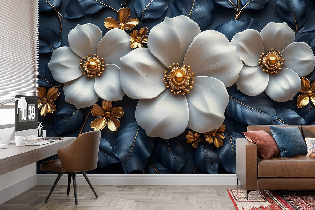 Elegant floral arrangement on textured background