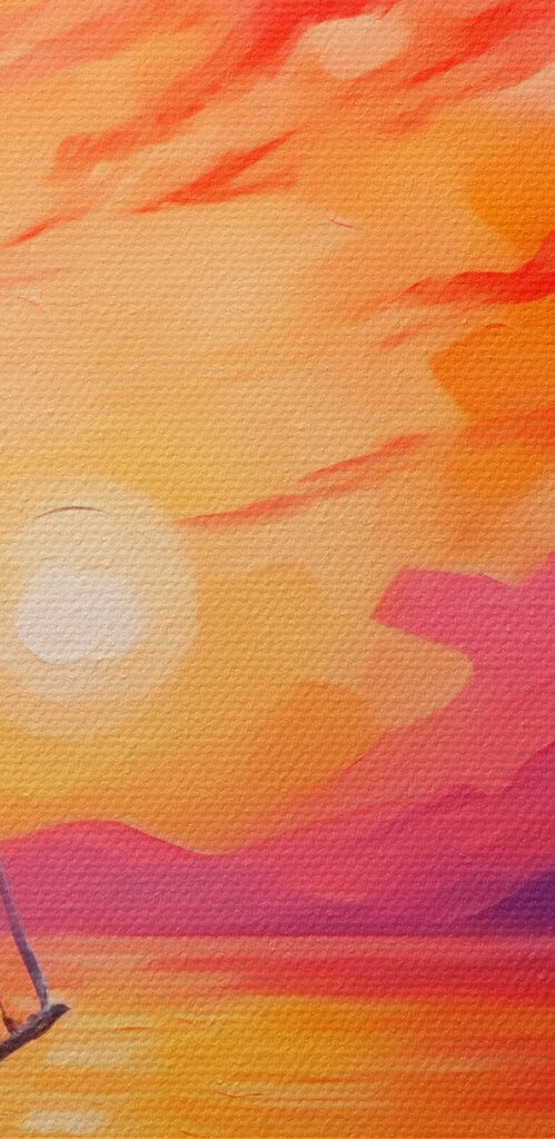 Painting of a sailboat in the water Painting of a sailboat in the water